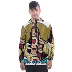 Buddy Christ Men s Front Pocket Pullover Windbreaker by Valentinaart