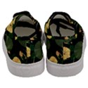 Tropical vintage yellow hibiscus floral green leaves seamless pattern black background. Men s Classic Low Top Sneakers View4