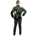 Tropical vintage yellow hibiscus floral green leaves seamless pattern black background. Men s Half Zip Pullover View2