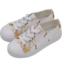 Birds And Flowers  Kids  Low Top Canvas Sneakers by Sobalvarro