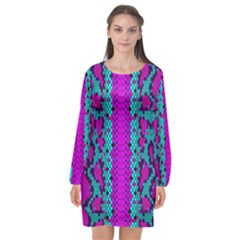 Snake Print Cbdoilprincess 4be14ba2-4032-43e6-a099-7f7e7f0d7362 Long Sleeve Chiffon Shift Dress  by CBDOilPrincess1
