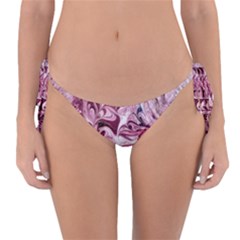 Dusty Pink Marbling Reversible Bikini Bottom by kaleidomarblingart