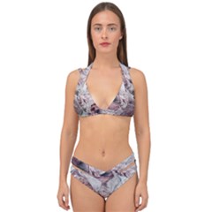 Pebbles Module  Double Strap Halter Bikini Set by kaleidomarblingart