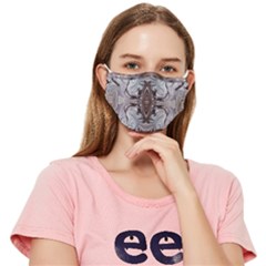 Turquoise Black Arabesque Repeats Fitted Cloth Face Mask (adult) by kaleidomarblingart