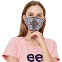Turquoise Black Arabesque Repeats Fitted Cloth Face Mask (Adult) View1