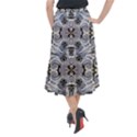 Grey layers marbling Midi Mermaid Skirt View2