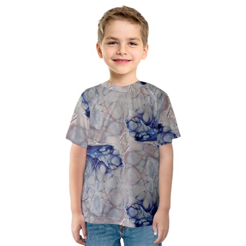 Moon Stone Patterns Kids  Sport Mesh Tee by kaleidomarblingart