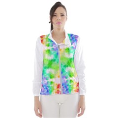 Tie Die Look Rainbow Pattern Women s Windbreaker by myblueskye777