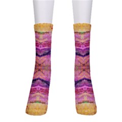 Magenta Kaleidoscope Men s Crew Socks by kaleidomarblingart
