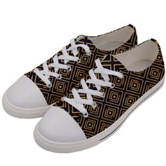 Art Deco Vector Pattern Men s Low Top Canvas Sneakers by webstylecreations
