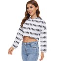 Athletic Running Graphic Silhouette Pattern Women s Lightweight Cropped Hoodie View2