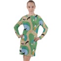 Girls With Dogs For A Walk In The Park Long Sleeve Hoodie Dress View1