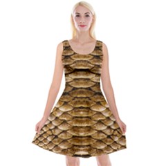 Reptile Skin Pattern 11 Reversible Velvet Sleeveless Dress by skindeep