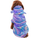 Blue hues feathers Dog Coat View2