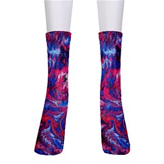 Painted Feathers Men s Crew Socks by kaleidomarblingart