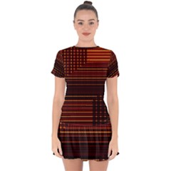 Gradient (97) Drop Hem Mini Chiffon Dress by Sparkle