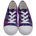 3d Lovely Geo Lines Kids  Low Top Canvas Sneakers View1