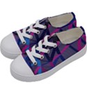 3d Lovely Geo Lines Kids  Low Top Canvas Sneakers View2