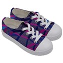 3d Lovely Geo Lines Kids  Low Top Canvas Sneakers View3