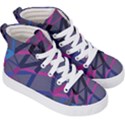 3d Lovely Geo Lines Kids  Hi-Top Skate Sneakers View3