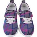 3d Lovely Geo Lines Kids  Velcro Strap Shoes View1