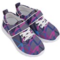 3d Lovely Geo Lines Kids  Velcro Strap Shoes View3