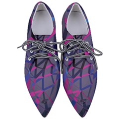 3d Lovely Geo Lines Pointed Oxford Shoes by Uniqued