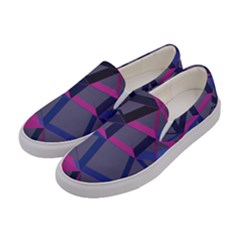 3d Lovely Geo Lines Women s Canvas Slip Ons by Uniqued