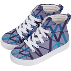 3d Lovely Geo Lines 2 Kids  Hi-top Skate Sneakers by Uniqued