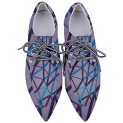 3d Lovely Geo Lines 2 Pointed Oxford Shoes by Uniqued