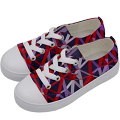 3d Lovely Geo Lines Vii Kids  Low Top Canvas Sneakers by Uniqued