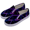 3d Lovely Geo Lines  V Kids  Canvas Slip Ons View2