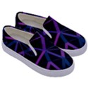 3d Lovely Geo Lines  V Kids  Canvas Slip Ons View3