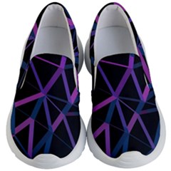 3d Lovely Geo Lines  V Kids Lightweight Slip Ons by Uniqued