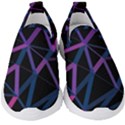 3d Lovely Geo Lines  V Kids  Slip On Sneakers View1