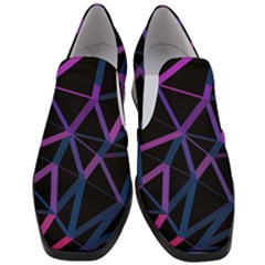 3d Lovely Geo Lines  V Women Slip On Heel Loafers by Uniqued