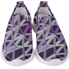 3d Lovely Geo Lines  Iv Kids  Slip On Sneakers by Uniqued