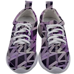 3d Lovely Geo Lines  Iv Kids Athletic Shoes by Uniqued