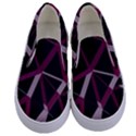 3d Lovely Geo Lines Iii Kids  Canvas Slip Ons View1