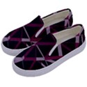 3d Lovely Geo Lines Iii Kids  Canvas Slip Ons View2