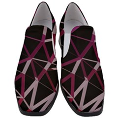 3d Lovely Geo Lines Iii Women Slip On Heel Loafers by Uniqued