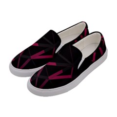 3d Lovely Geo Lines Viii Women s Canvas Slip Ons by Uniqued