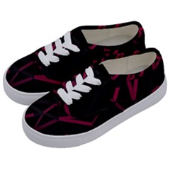 3d Lovely Geo Lines Viii Kids  Classic Low Top Sneakers by Uniqued