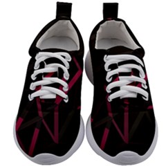 3d Lovely Geo Lines Viii Kids Athletic Shoes by Uniqued
