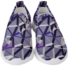 3d Lovely Geo Lines Ix Kids  Slip On Sneakers by Uniqued