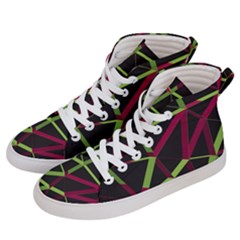 3d Lovely Geo Lines X Women s Hi-top Skate Sneakers by Uniqued