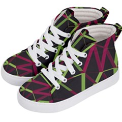 3d Lovely Geo Lines X Kids  Hi-top Skate Sneakers by Uniqued