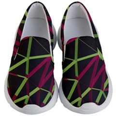 3d Lovely Geo Lines X Kids Lightweight Slip Ons by Uniqued