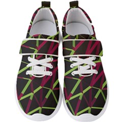 3d Lovely Geo Lines X Men s Velcro Strap Shoes by Uniqued