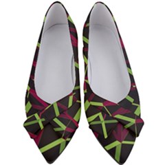 3d Lovely Geo Lines X Women s Bow Heels by Uniqued